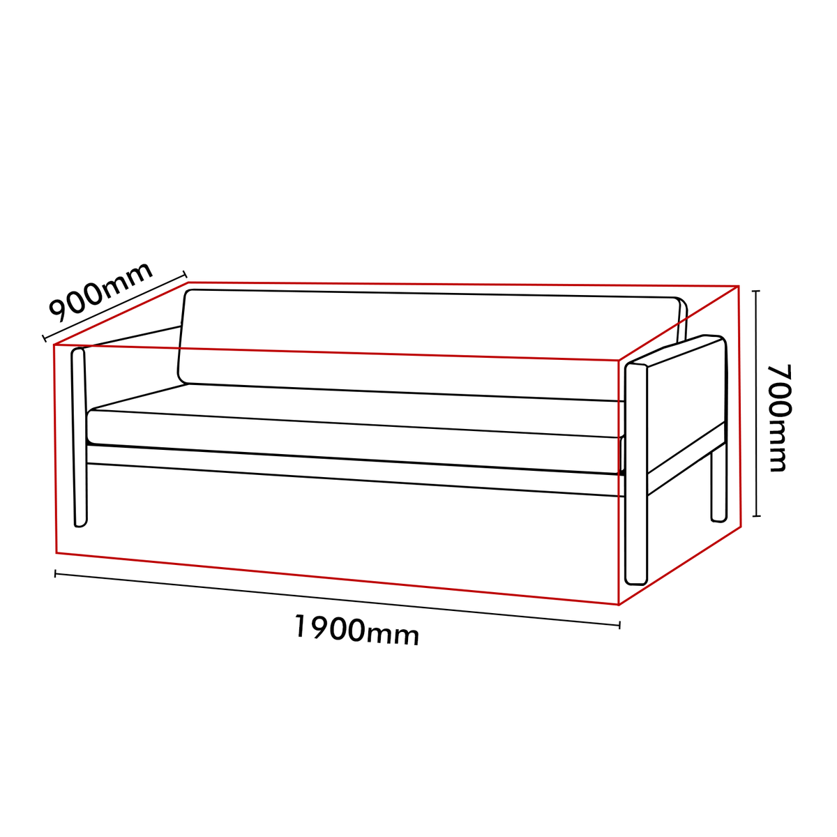 Mojo 190cm 2-Seat Large Lounge Ultimate Outdoor Furniture Cover