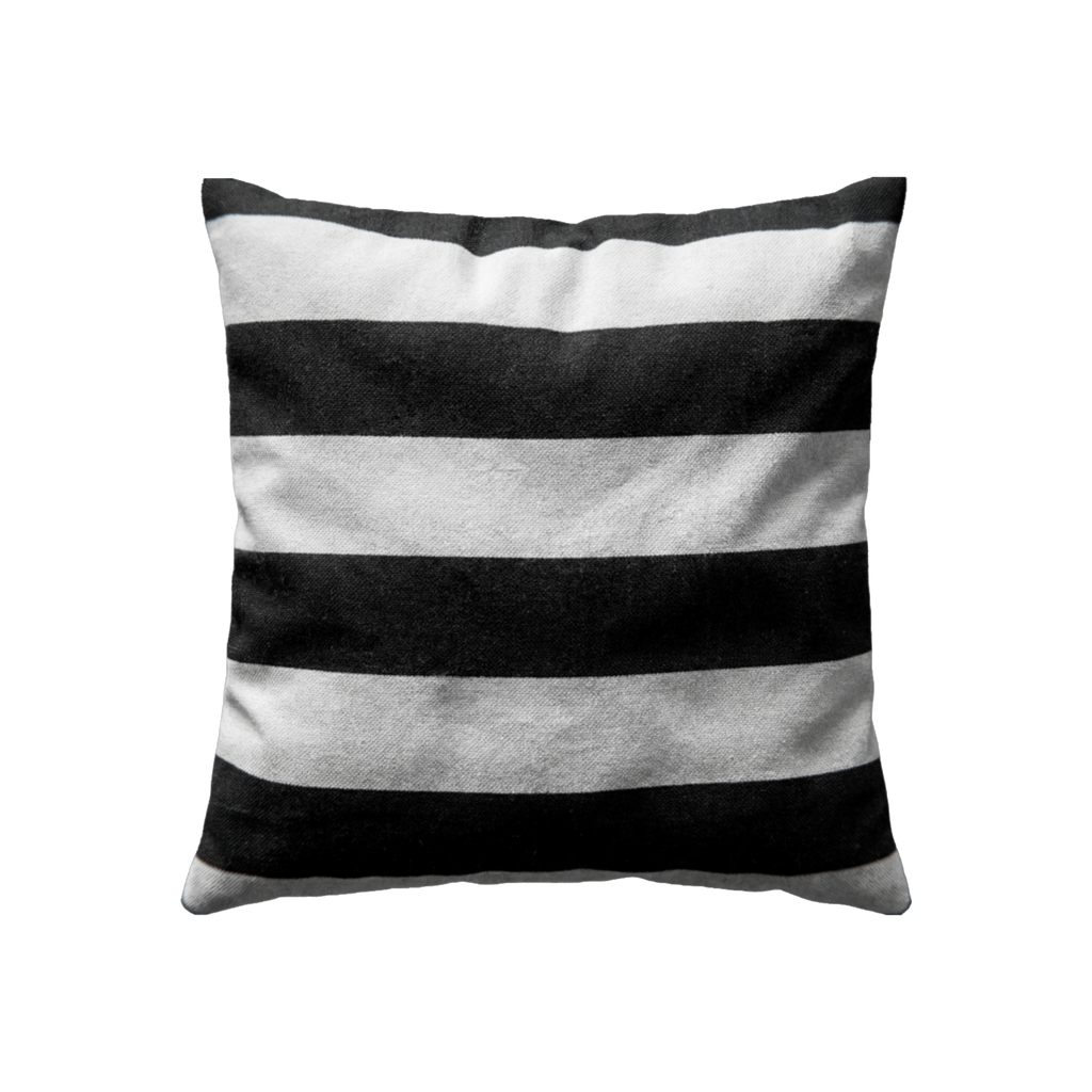 Mojo 60cm Black & White Striped Cushion Cover