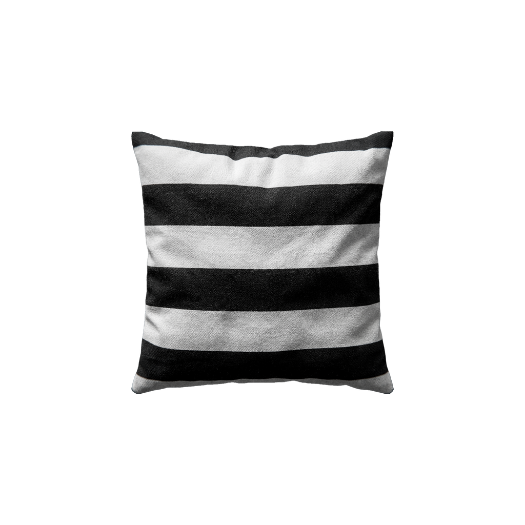 Mojo 45cm Black & White Striped Cushion Cover