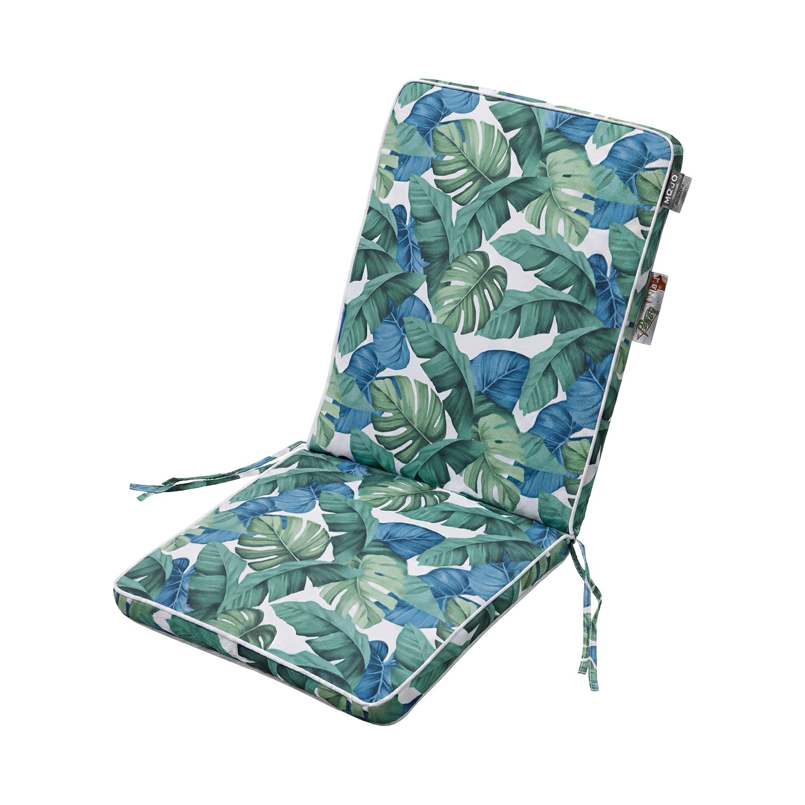 Mojo 46cm Green & White Leaf Outdoor Mid-Back  Cushion