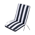 Mojo 46cm Blue & White St. Tropez Outdoor Mid-Back  Chair Cushion