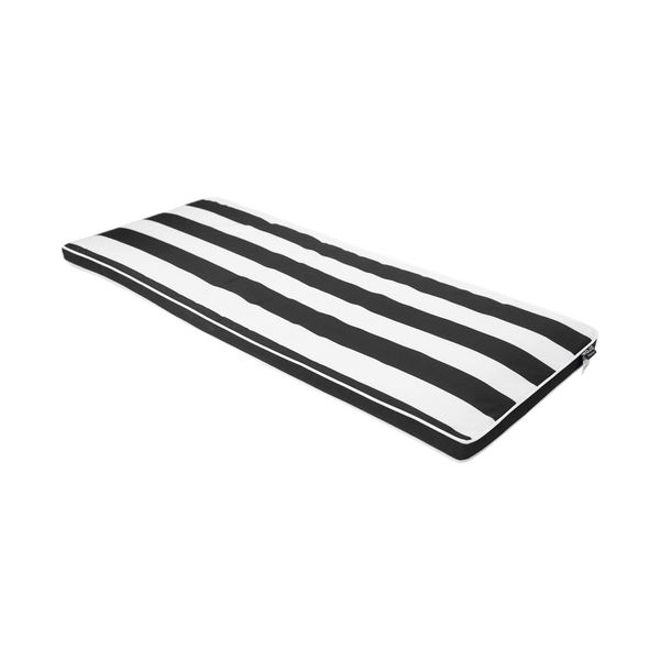 Mojo 48cm St.Tropez Black and White Strip Outdoor Bench Cushion