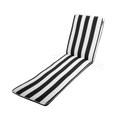 Mojo 53cm Black & White St Tropez Outdoor Sunlounge Cushion
