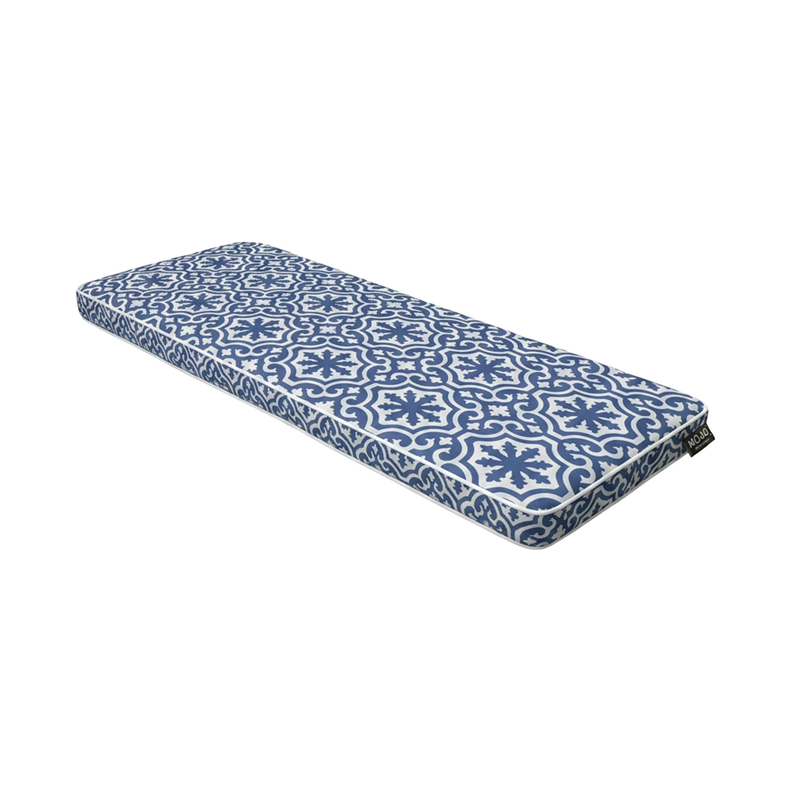 Mojo 48cm Marrakesh Blue and White Bench Cushion