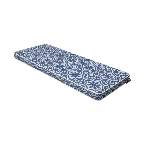 Mojo 48cm Marrakesh Blue and White Bench Cushion