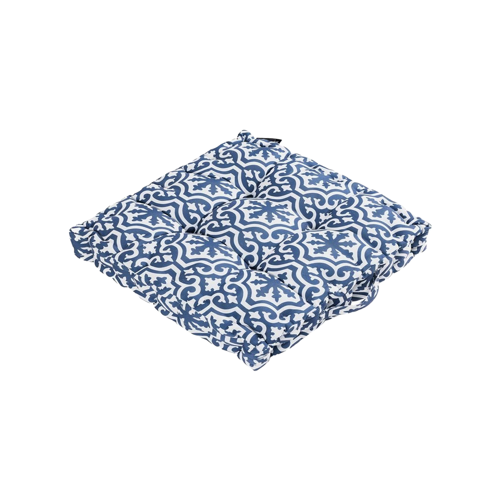 Mojo 45cm Blue & White Marrakesh Square Floor Cushion