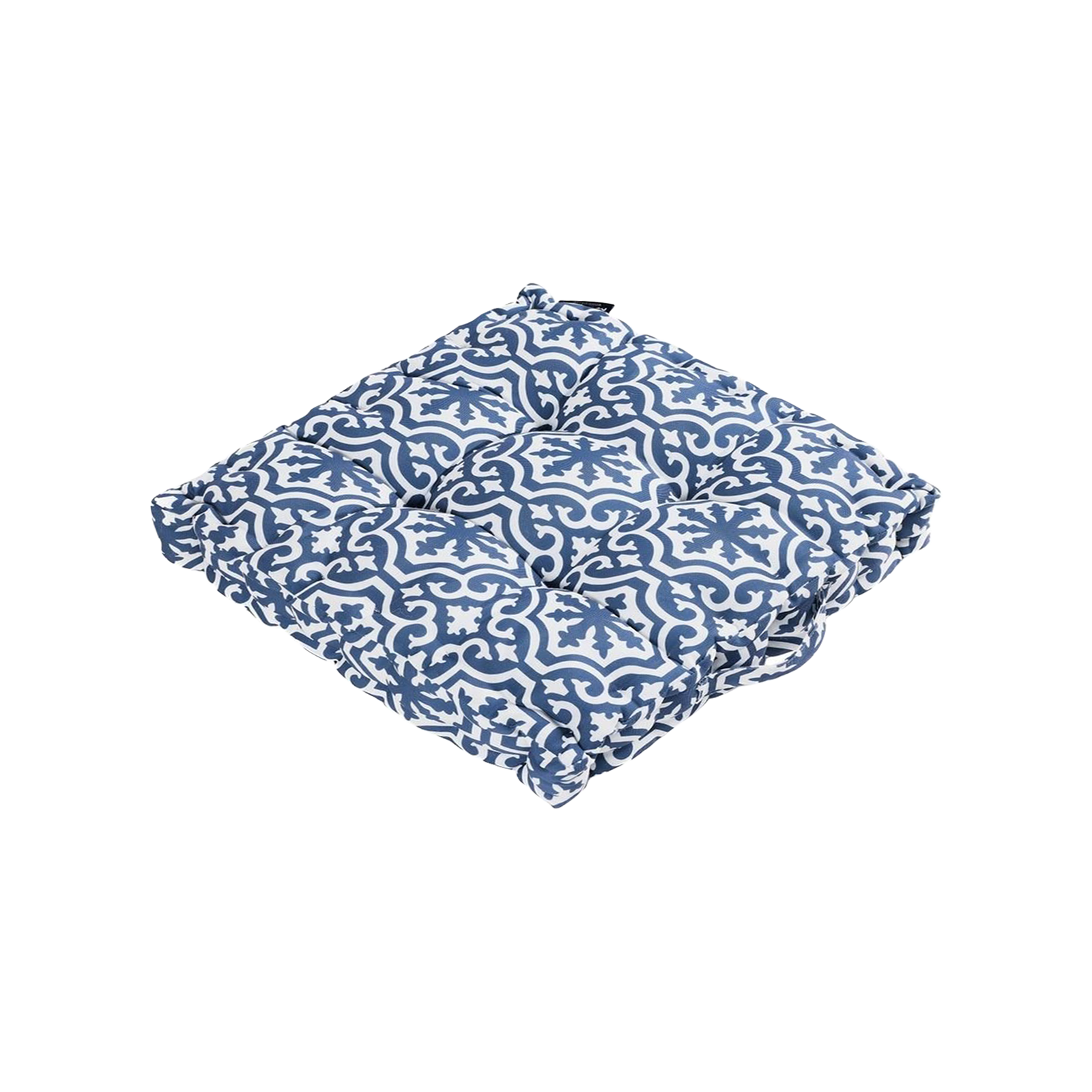 Mojo 45cm Blue & White Marrakesh Square Floor Cushion