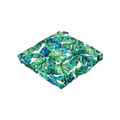 Mojo 45cm Green and White Leaf Square Floor Cushion