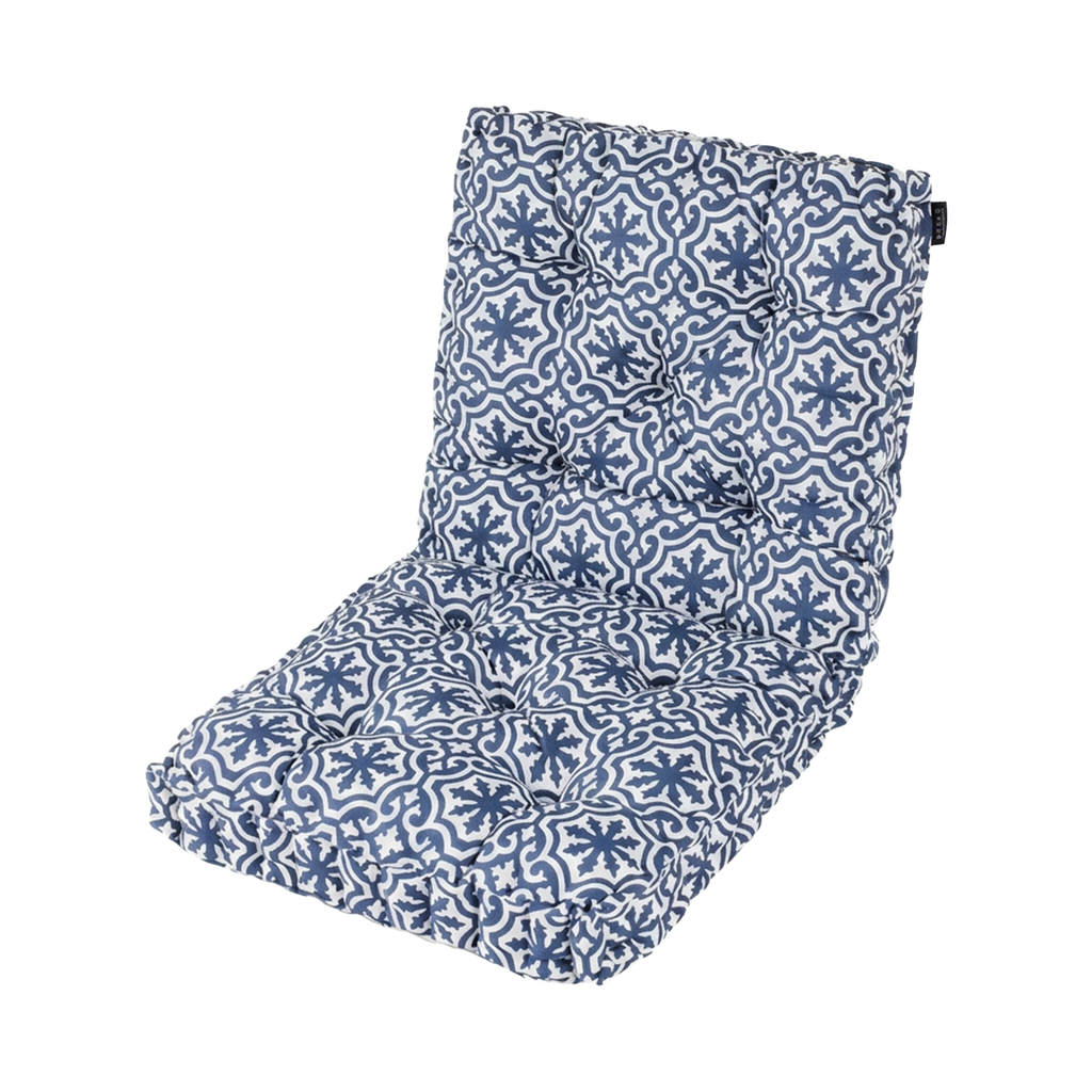 Mojo 100cm Blue and White Marrakesh Outdoor Mid-Back Cushion