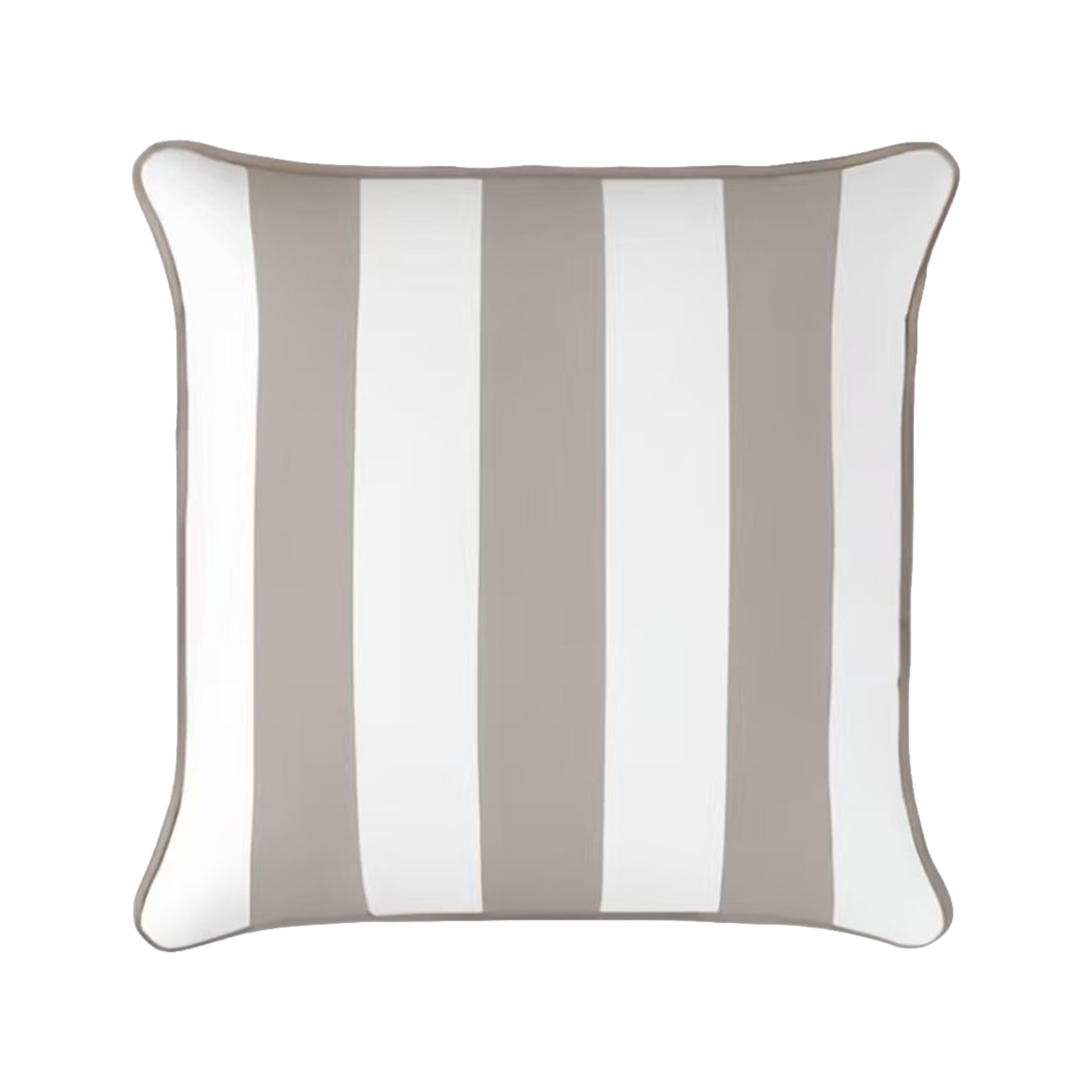 Mojo 45cm Cabana Stripe Grey Cushion Cover with Pipe