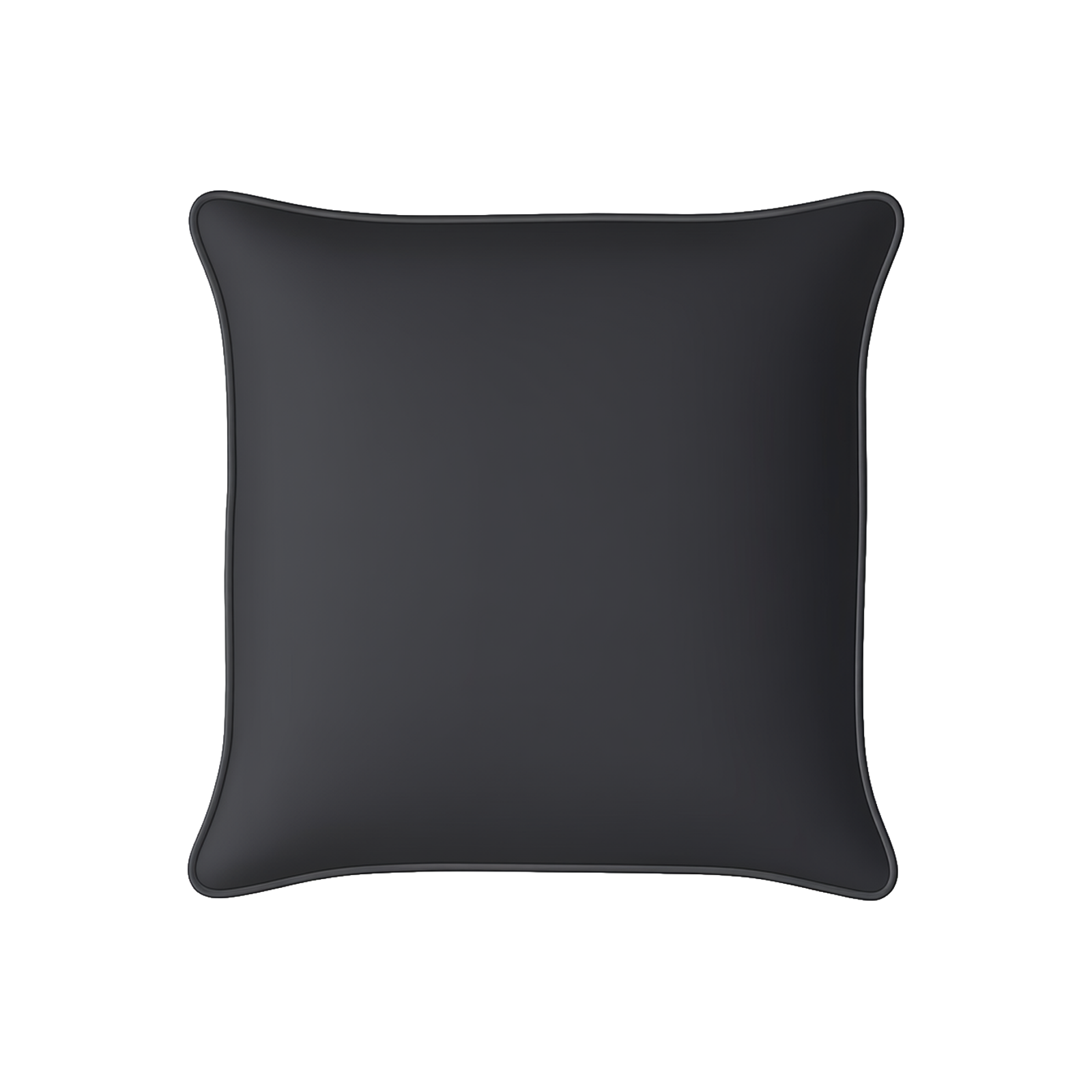 Mojo 45cm Solid Black Cushion Cover with Pipe