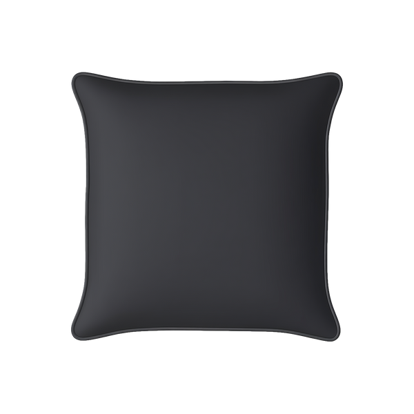 Mojo 45cm Solid Black Cushion Cover with Pipe