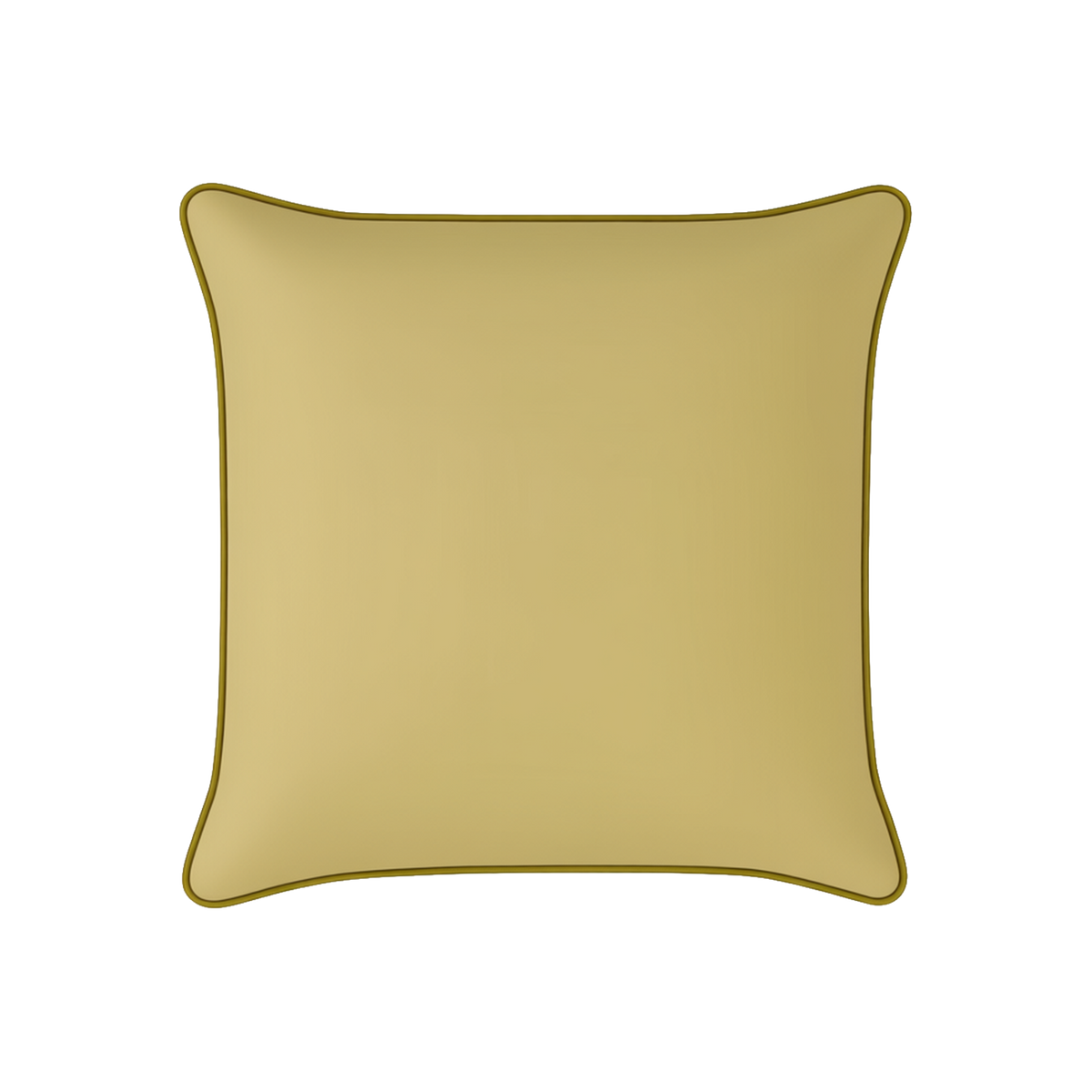 Mojo MJOC0381 45cm Solid Yellow Cushion Cover with Pipe – bright piped solid yellow outdoor cushion cover for cheerful alfresco spaces