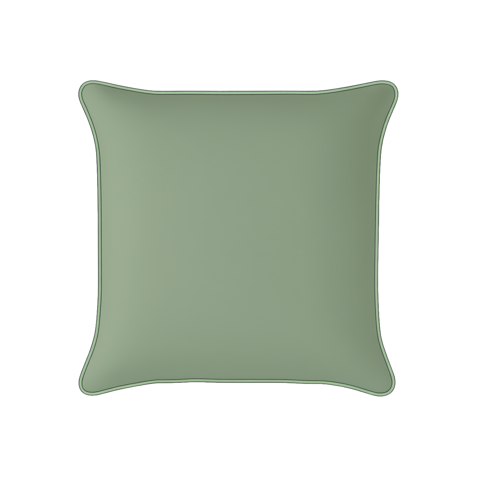 Mojo 45cm Solid Sage Cushion Cover with Pipe