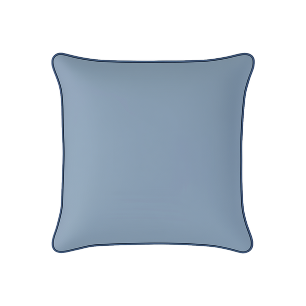 Mojo MJOC0383 45cm Solid Blue Cushion Cover with Pipe – classic piped solid blue outdoor cushion cover for patio furniture