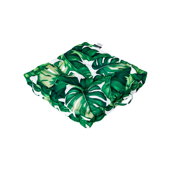 Mojo MJOC0391 45cm Foliage Square Outdoor Floor Cushion – botanical foliage waterproof floor cushion for outdoor entertaining areas
