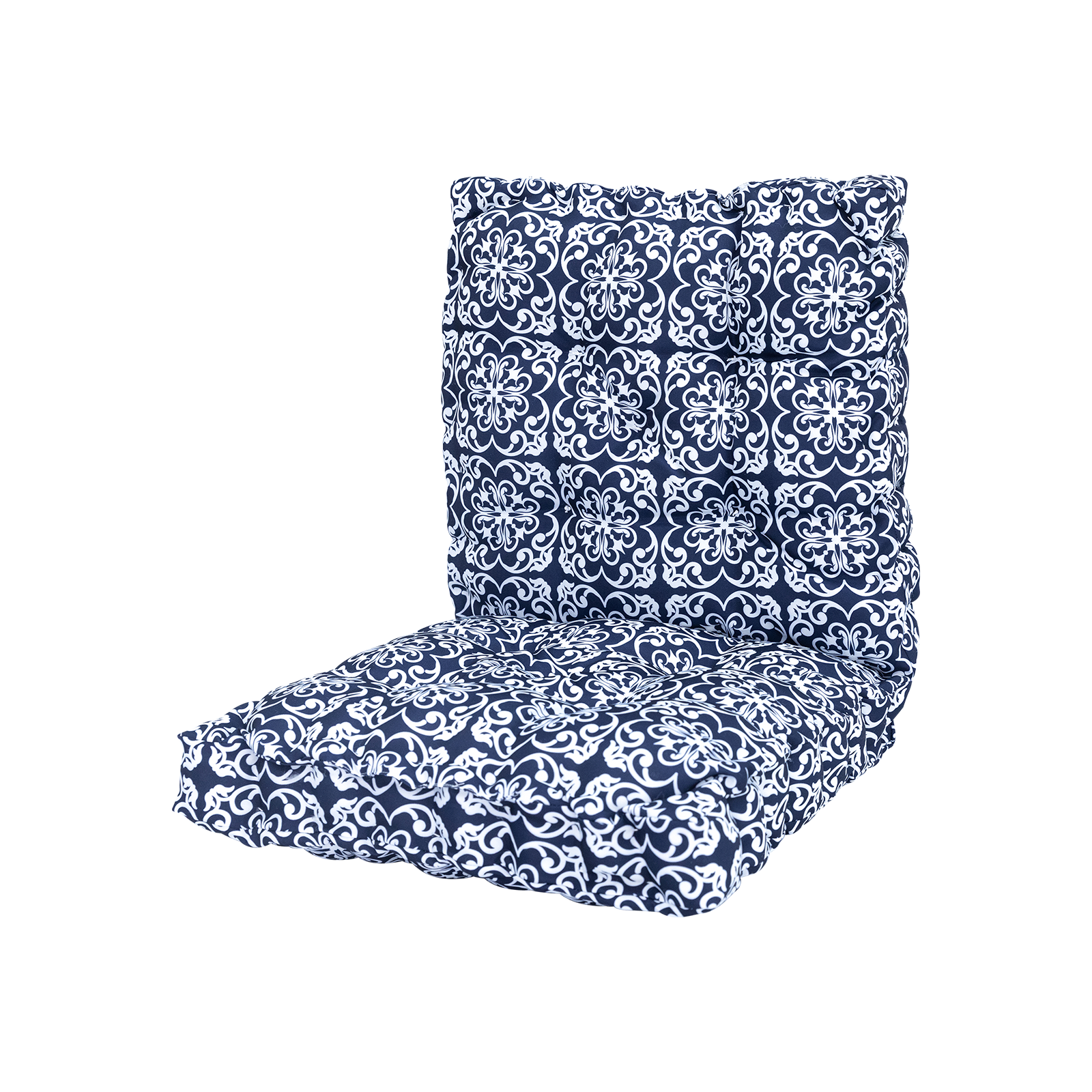 Mojo 60cm Navy Moroccan  High-Back Outdoor Floor Cushion