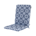 Mojo 46cm Navy & White Moroccan Outdoor Mid-Back Cushion