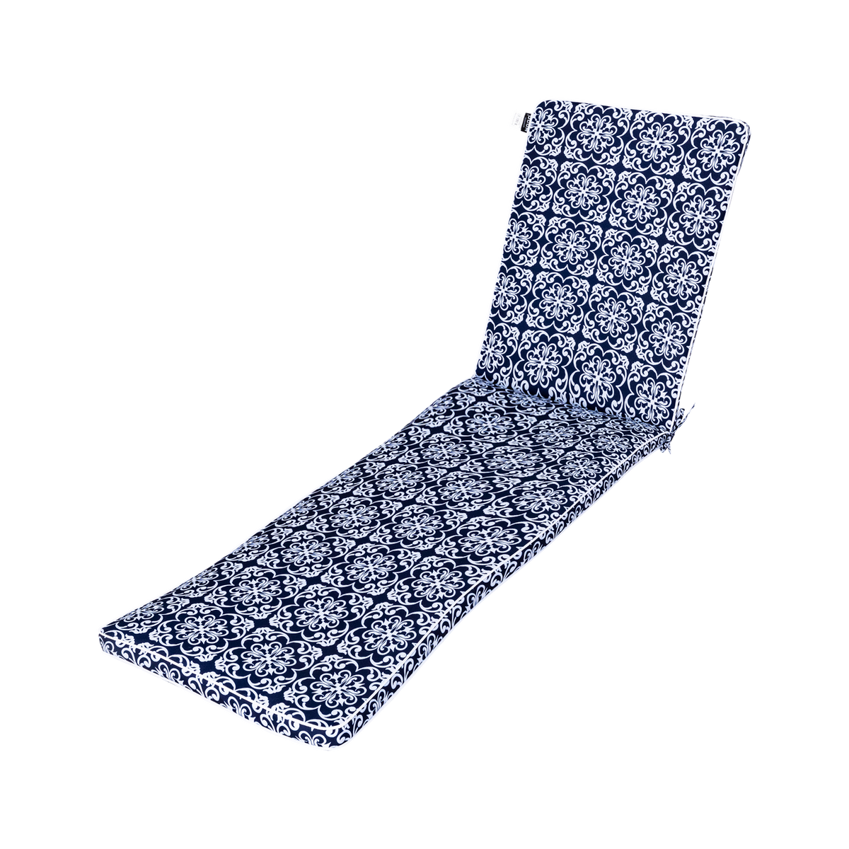 Mojo MJOC0399 Moroccan Navy Outdoor Sunlounge Cushion – water-resistant Moroccan patterned cushion for outdoor sun loungers