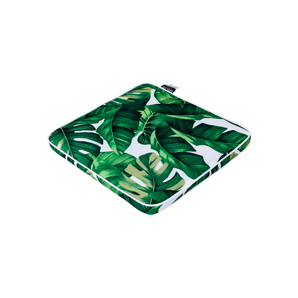 Mojo 42cm Green & White Foliage Design Outdoor Square Cushion