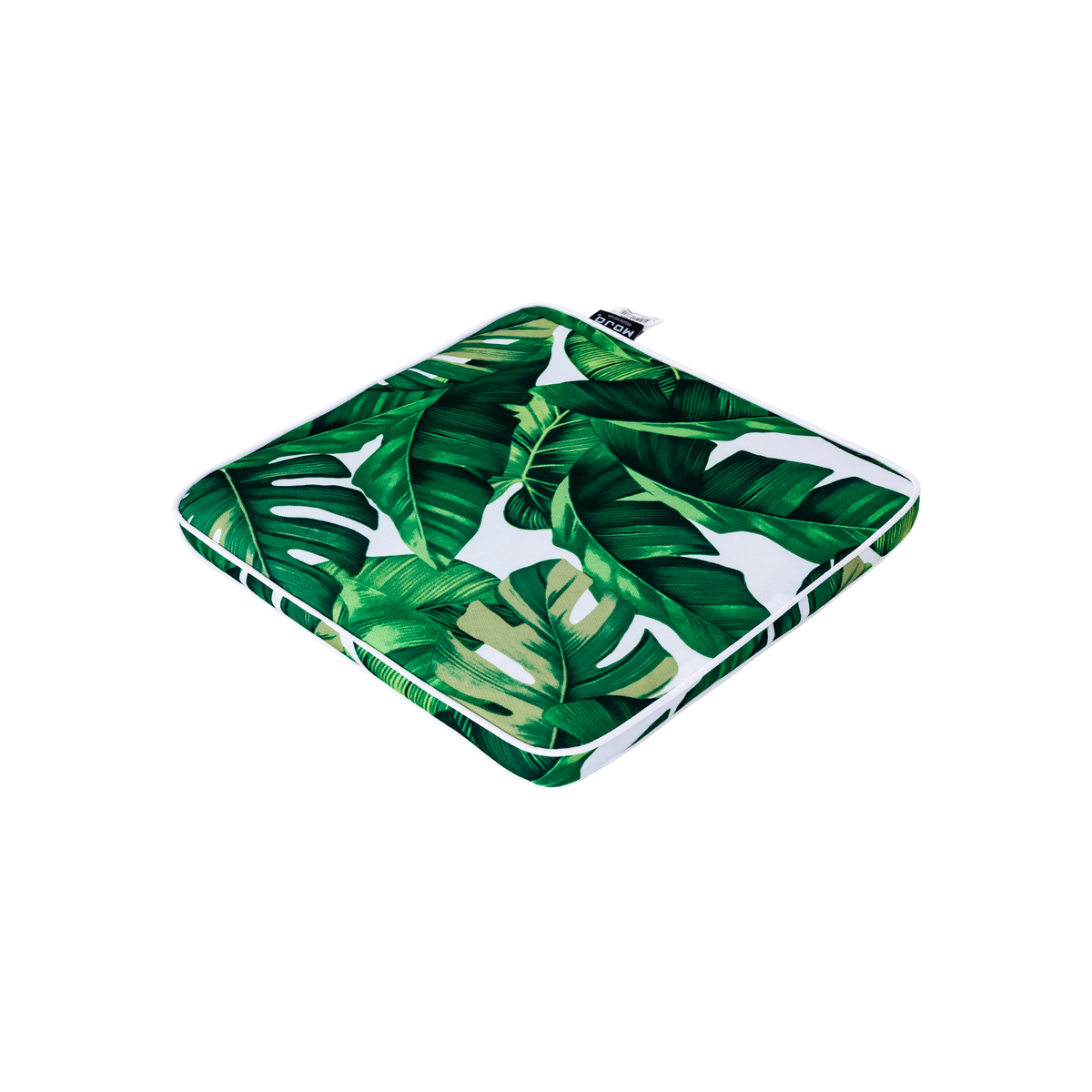 Mojo MJOC0400 Foliage Design Outdoor Square Cushion – botanical foliage print UV-resistant square cushion for outdoor furniture