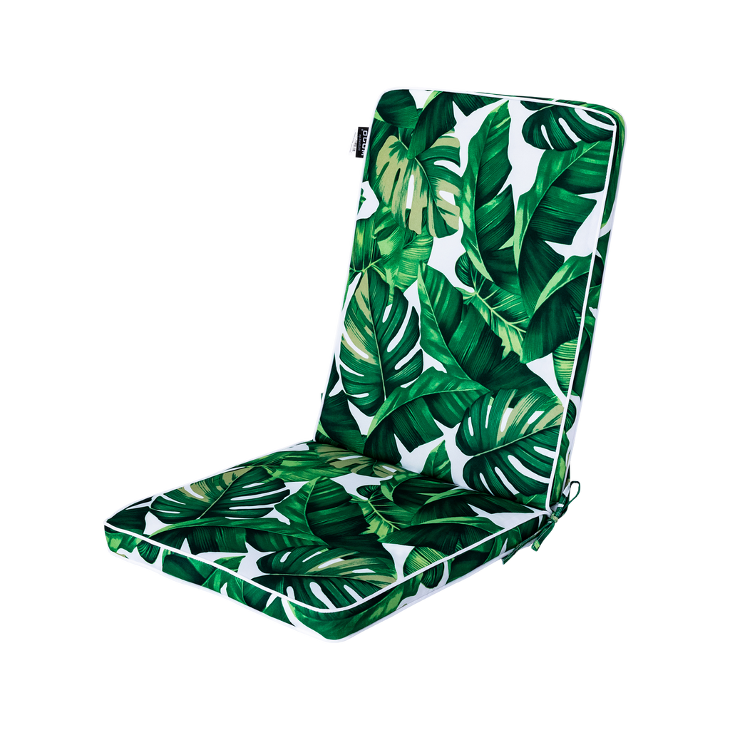 Mojo 46cm Green & White Foliage Outdoor Mid-Back  Cushion