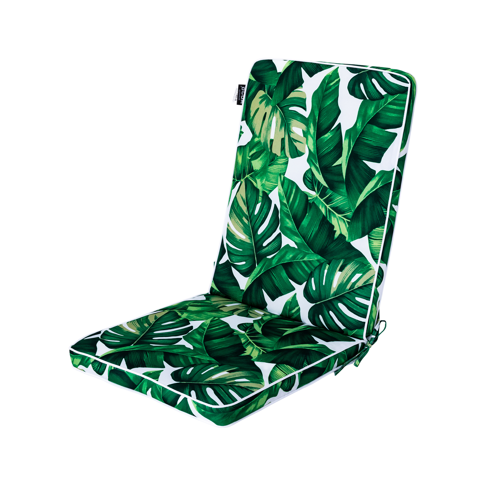 Mojo 46cm Green & White Foliage Outdoor Mid-Back  Cushion