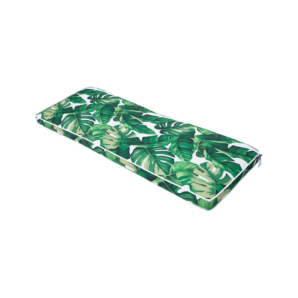 Mojo 11.6cm Green & White Foliage Outdoor Bench Cushion
