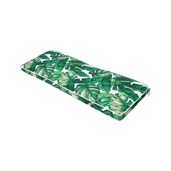 Mojo MJOC0402 Foliage Outdoor Bench Cushion – botanical foliage print waterproof bench cushion for outdoor garden seating