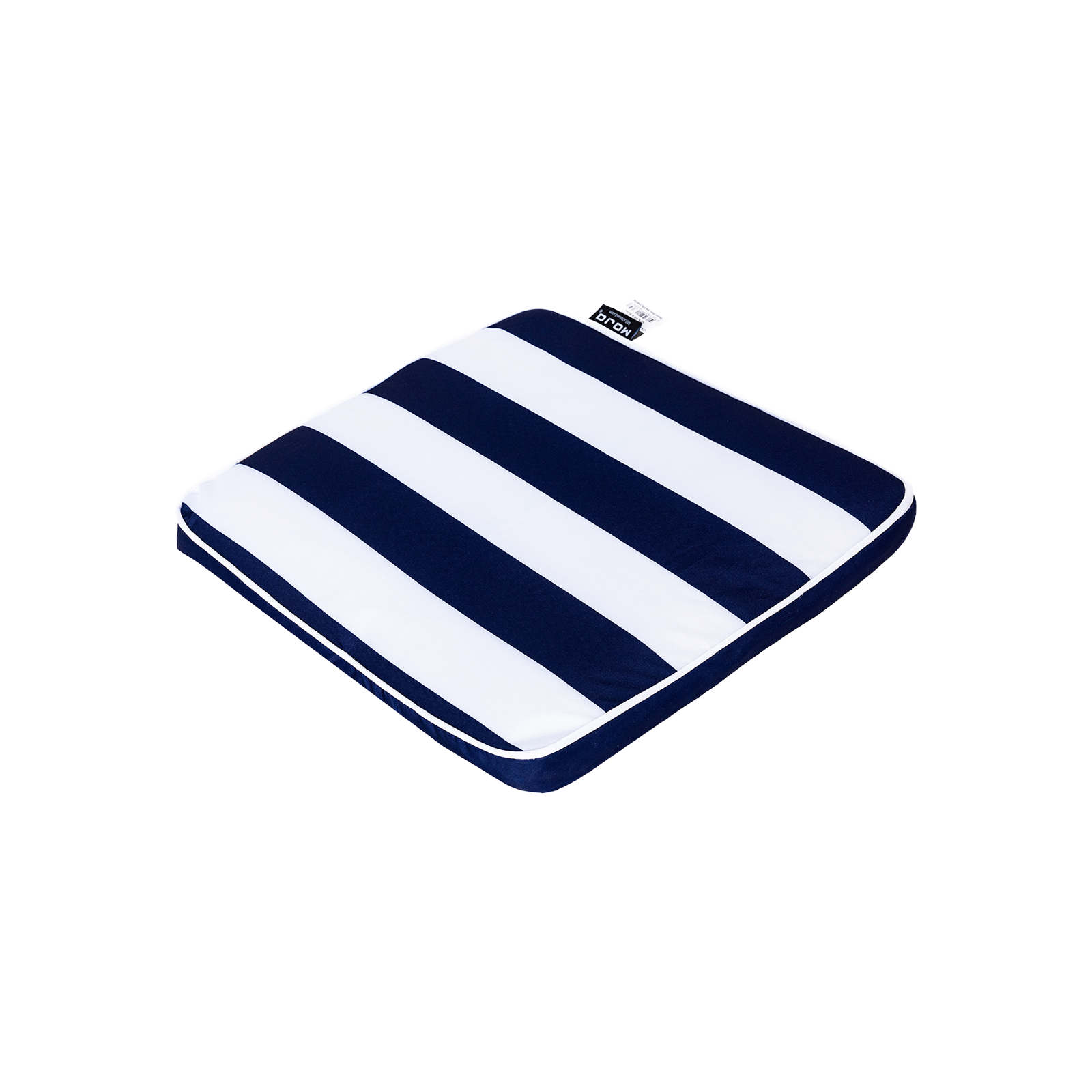 Mojo 42cm Blue & White Cabana Stripe Navy Outdoor Square Chair Cushion
