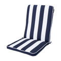 Mojo 46cm Blue & White Cabana Stripe Navy Outdoor Mid-Back Cushion
