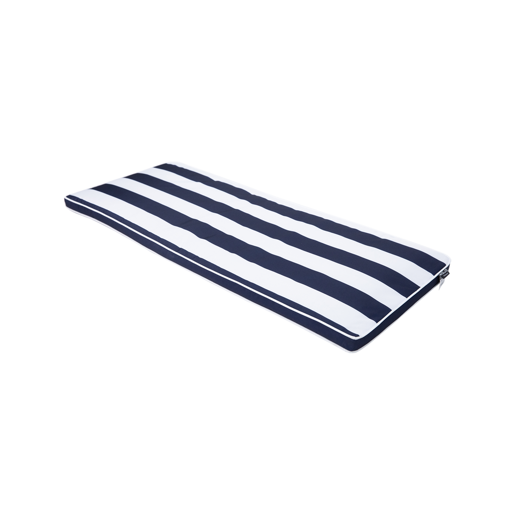 Mojo 116cm Blue & White Cabana Stripe Navy Outdoor Bench Cushion