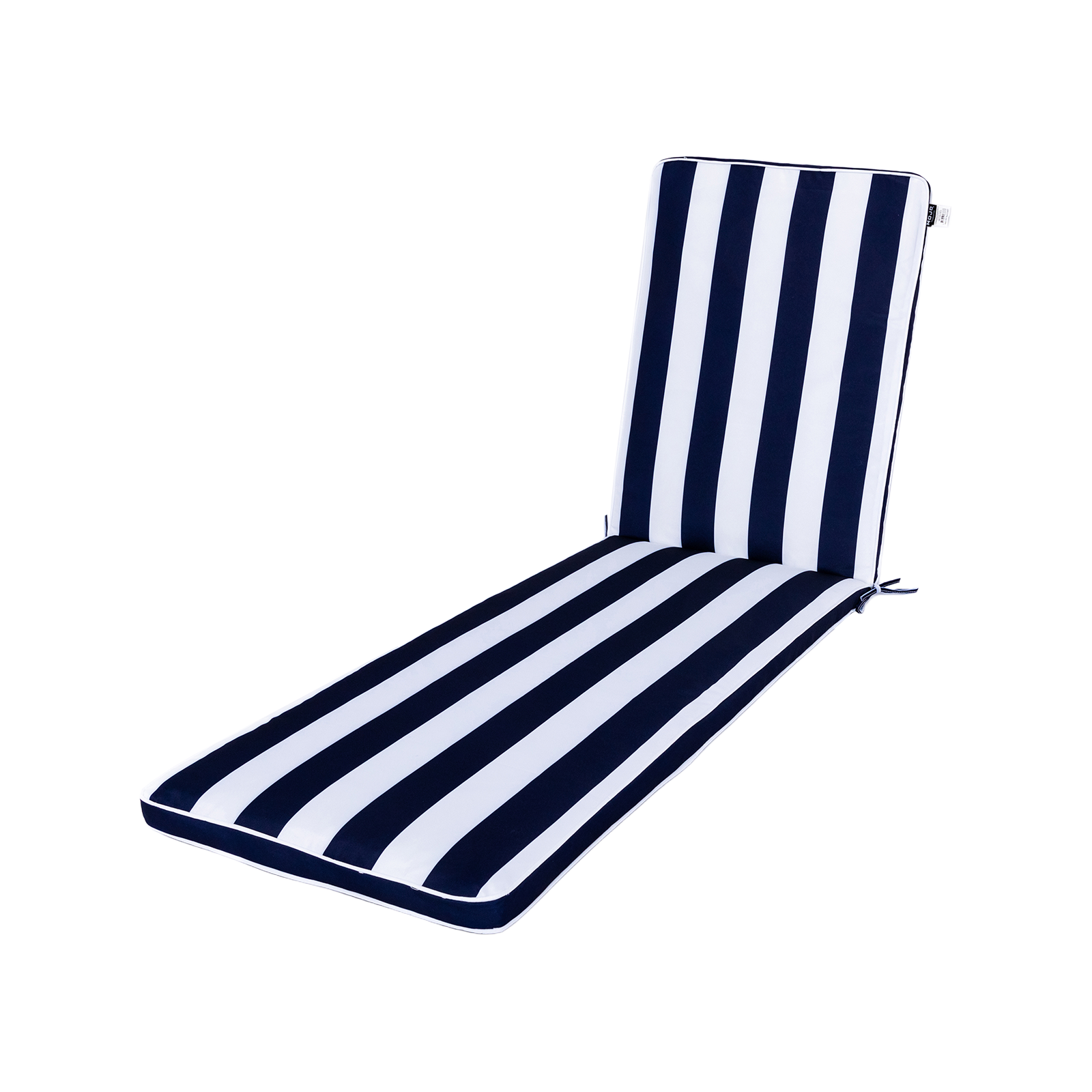 Mojo 53cm Navy & White Cabana Stripe Outdoor Sunlounge Cushion