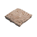 Mojo 45cm Brown & White Warlu Terracotta Outdoor Floor Cushion