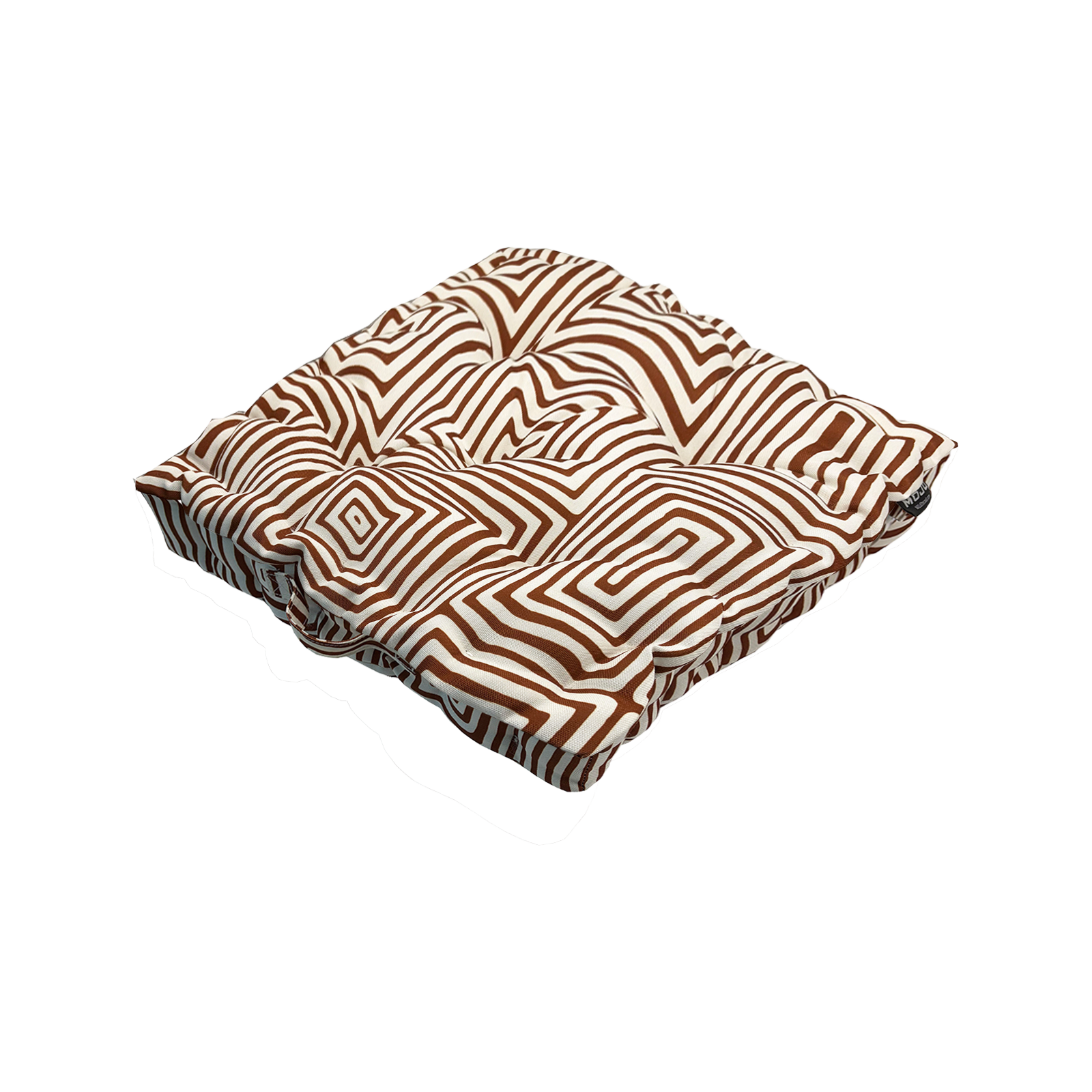 Mojo 45cm Brown & White Warlu Terracotta Outdoor Floor Cushion