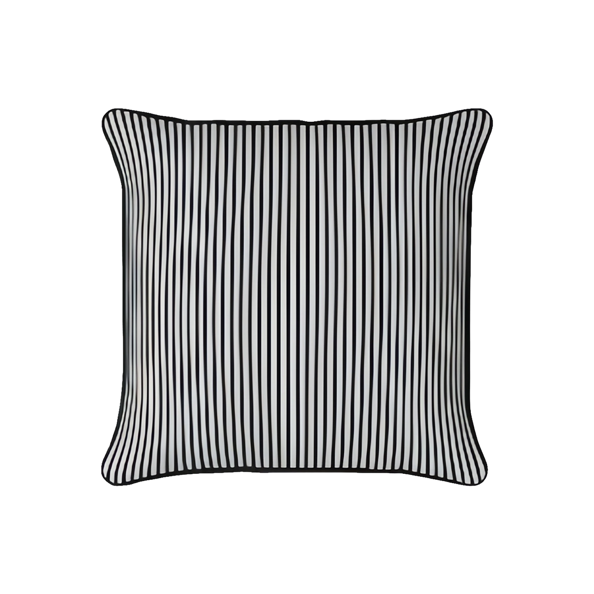 Mojo MJOC0369 45cm Black Pinstripe Cushion Cover with Pipe – timeless piped black pinstripe outdoor cushion cover