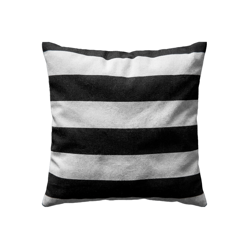 Mojo 45cm Black & White Striped Cushion Cover