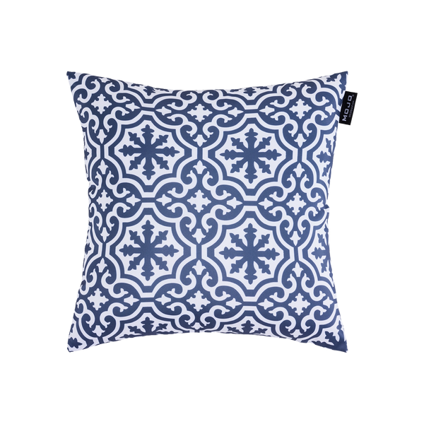 Mojo MJOC0212 45cm Blue Marrakesh Outdoor Cushion Cover – bold blue Moroccan geometric print cushion cover
