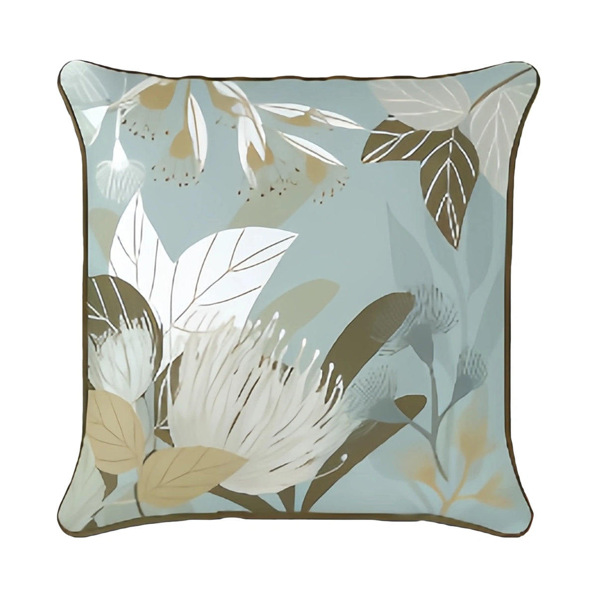 Mojo 45cm Botanical Grey Cushion Cover with Pipe