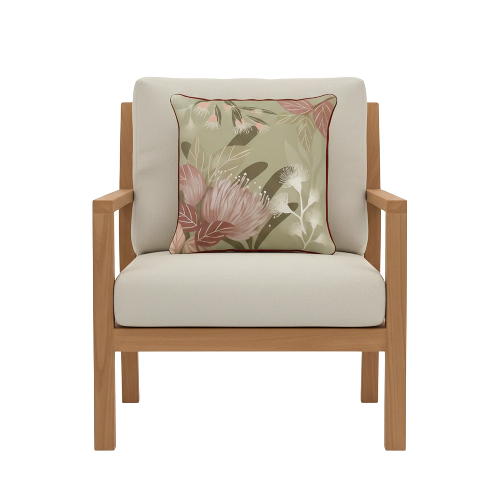Mojo 45cm Botanical Olive Cushion Cover with Pipe