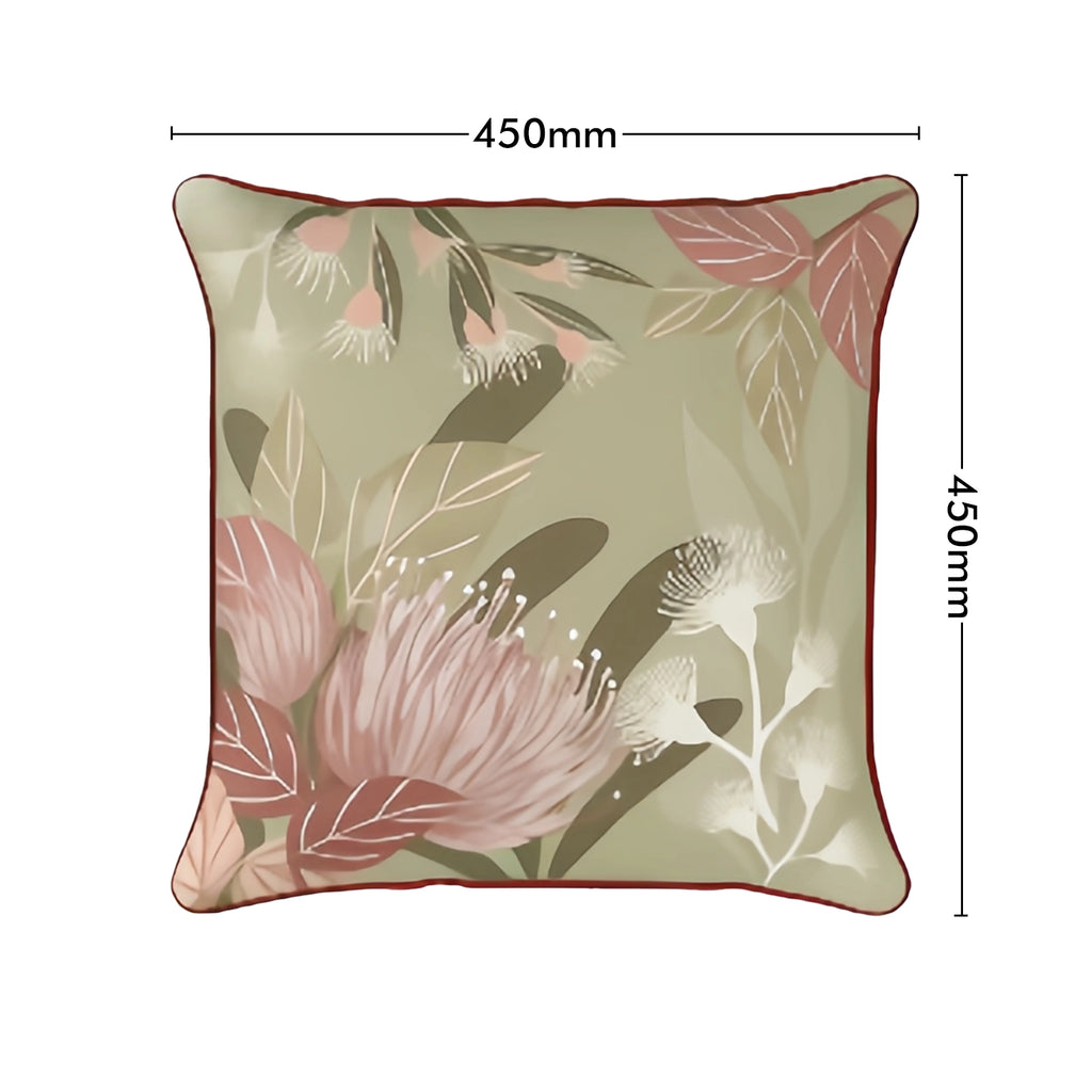 Mojo 45cm Botanical Olive Cushion Cover with Pipe