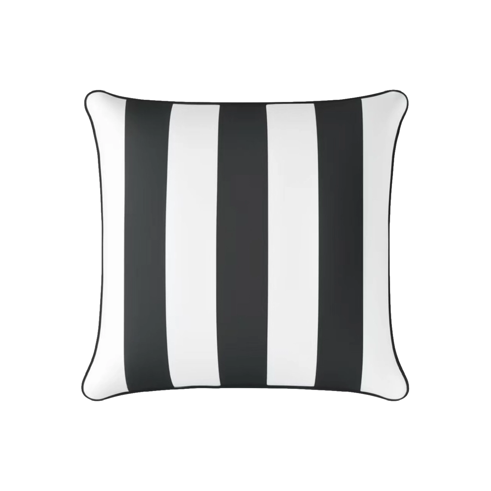 Mojo 45cm Cabana Stripe Black Cushion Cover with Pipe