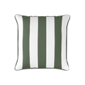 Mojo 45cm Cabana Stripe Green Cushion Cover with Pipe