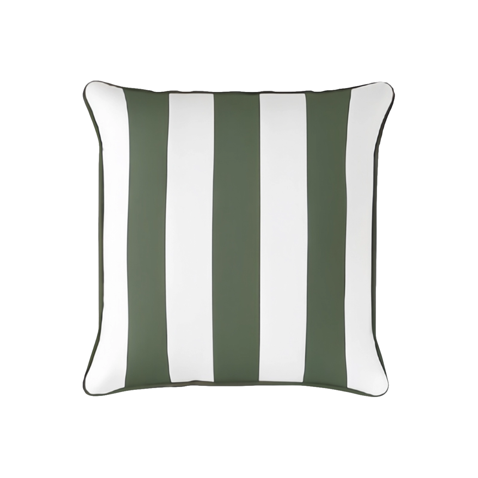 Mojo 45cm Cabana Stripe Green Cushion Cover with Pipe