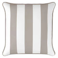 Mojo 45cm Cabana Stripe Grey Cushion Cover with Pipe