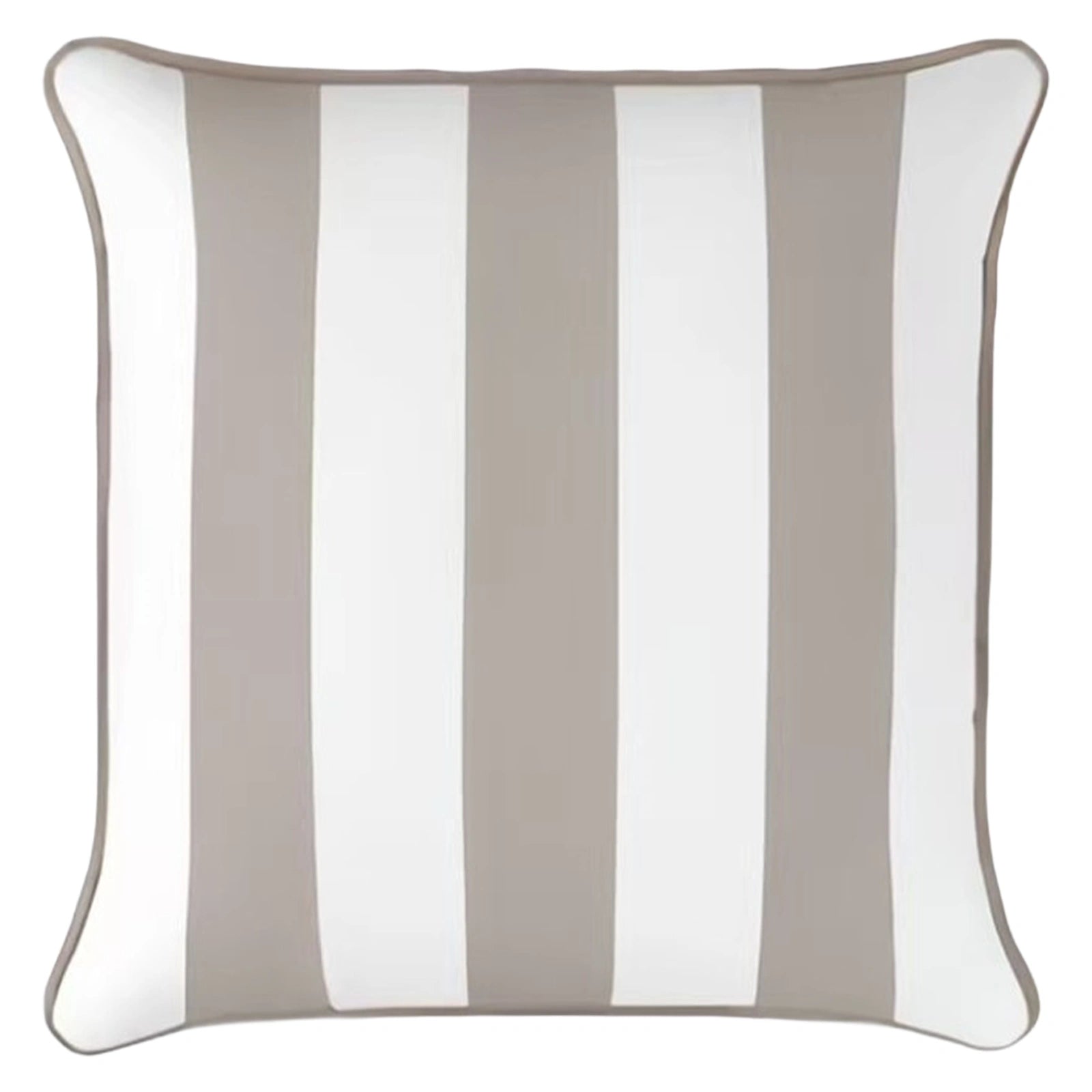 Mojo 45cm Cabana Stripe Grey Cushion Cover with Pipe