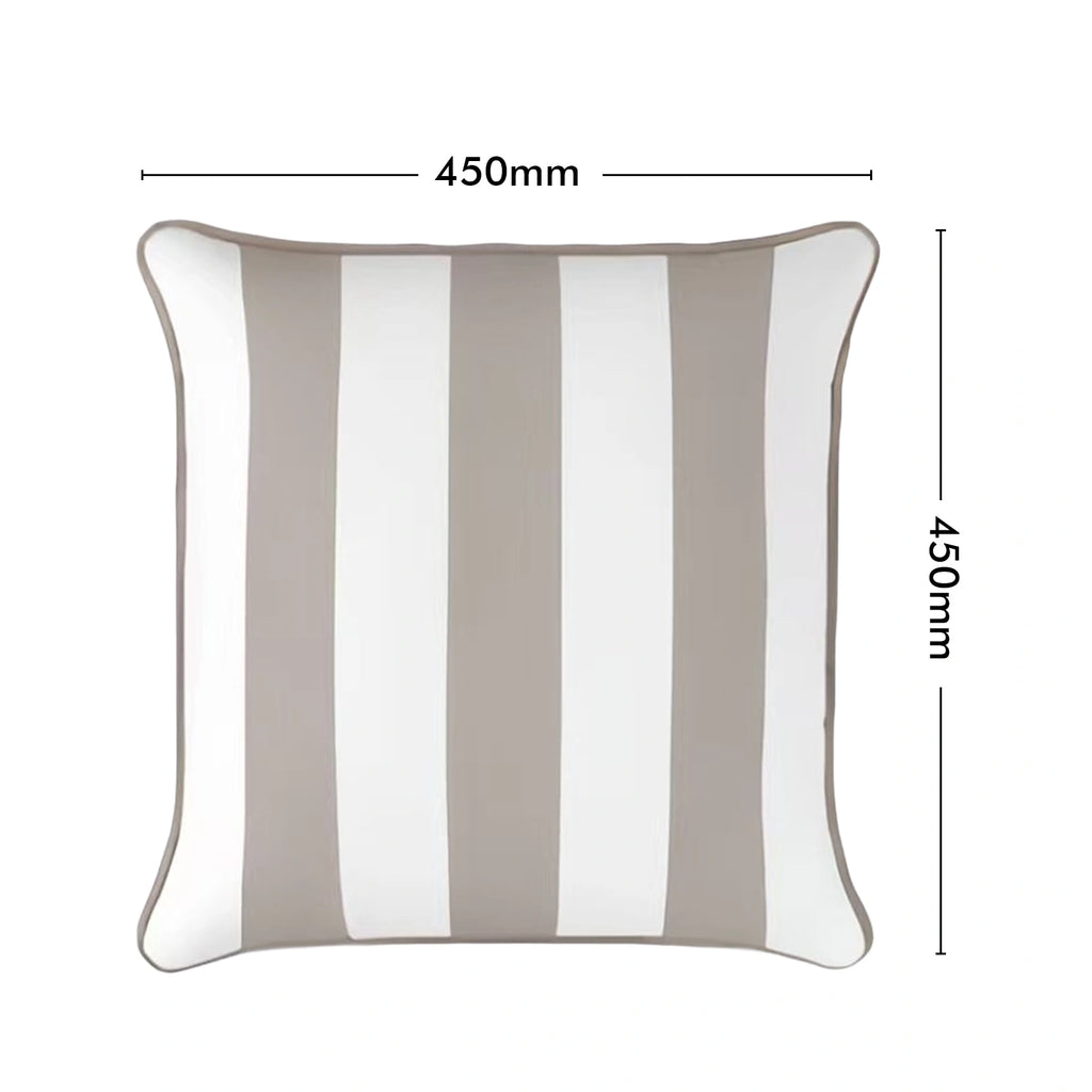 Mojo 45cm Cabana Stripe Grey Cushion Cover with Pipe