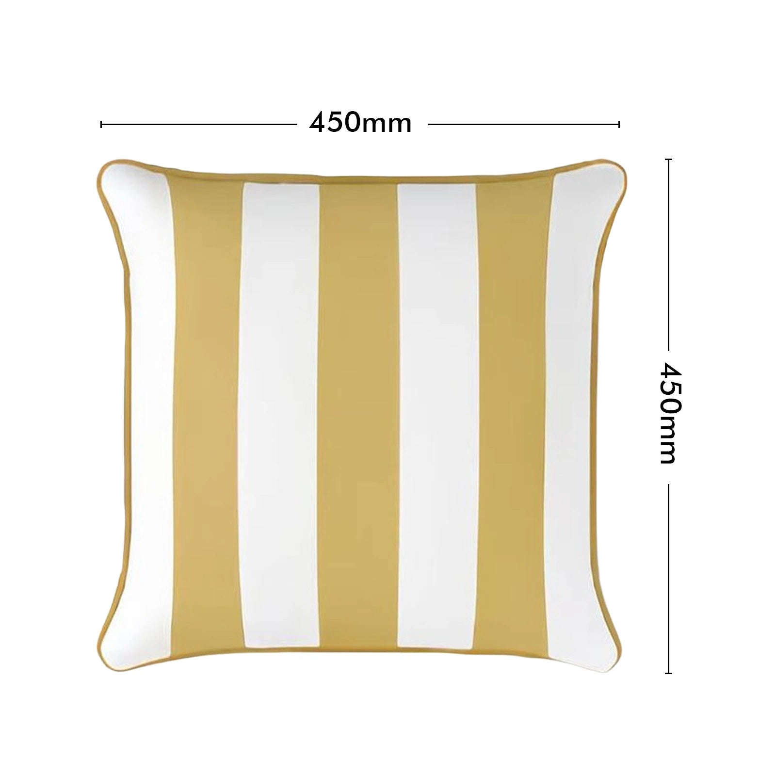 Mojo 45cm Cabana Stripe Yellow Cushion Cover with Pipe