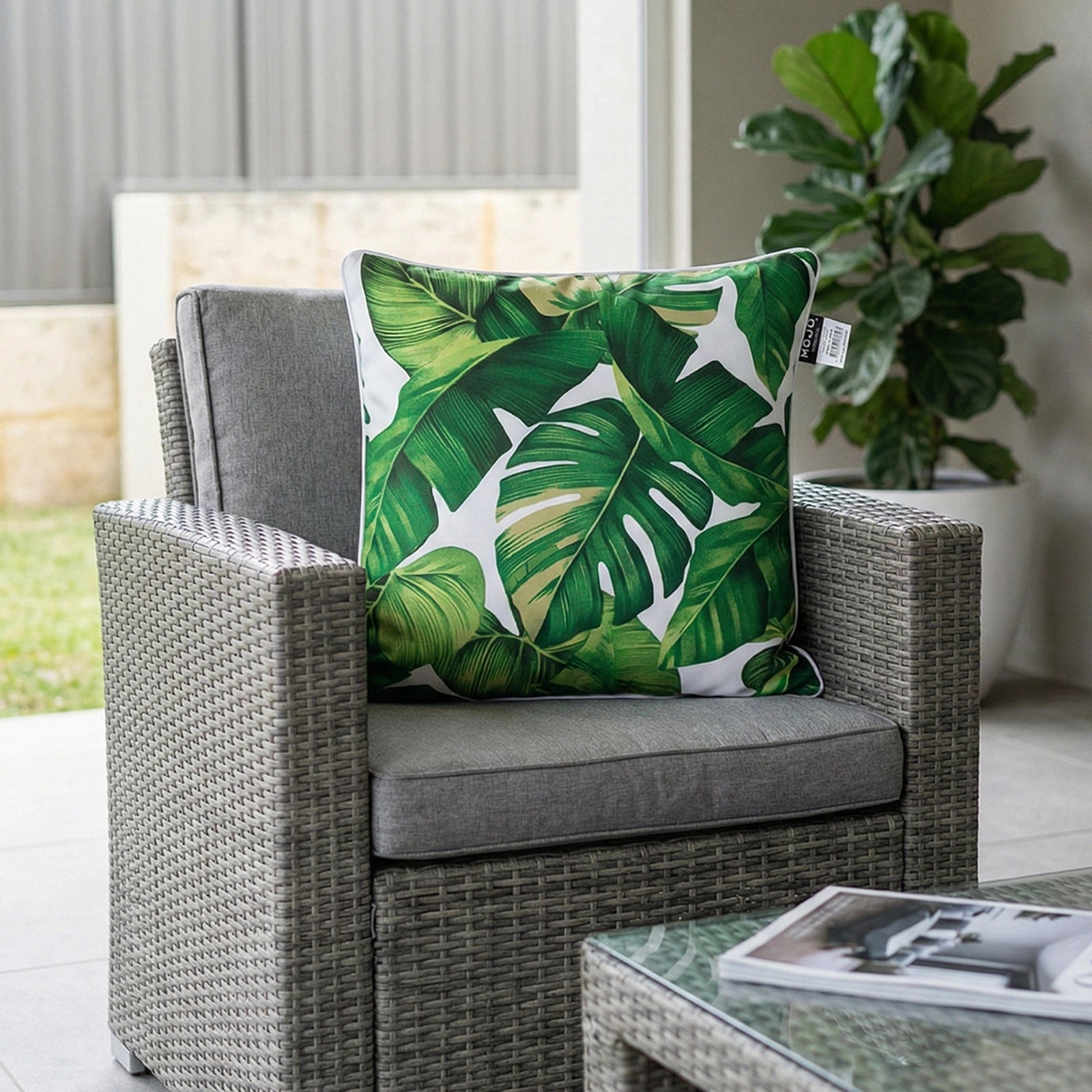 Mojo 45cm Foliage Cushion Cover with Pipe