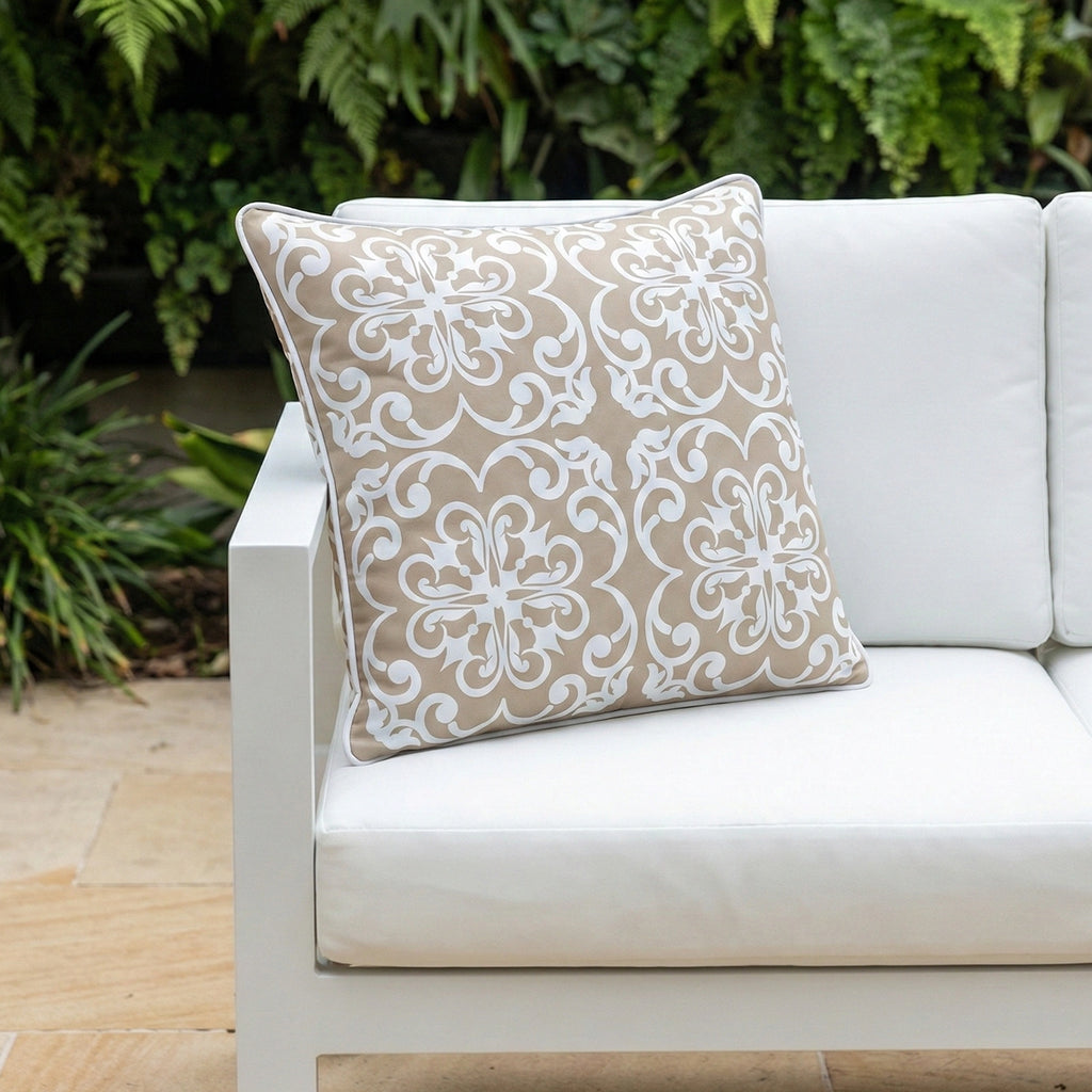 Mojo 45cm Moroccan Beige Cushion Cover with Pipe